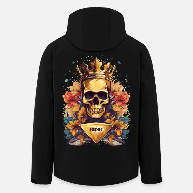 Golden Skull King - Recycelte Männer Softshell-Jacke von Stanley/Stella - Schwarz