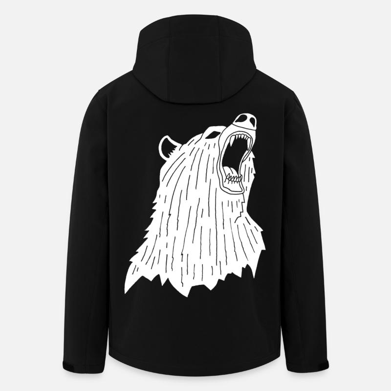Wütender Eisbär - Recycelte Männer Softshell-Jacke von Stanley/Stella - Schwarz