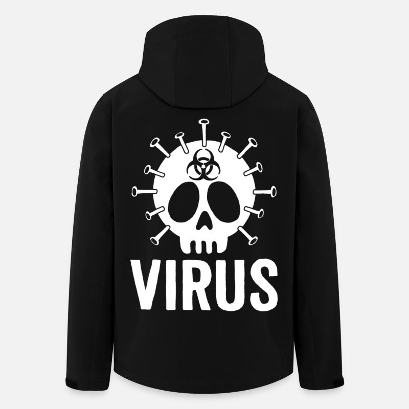 Crâne de virus - Veste softshell homme en polyester recyclé Stanley/Stella - noir
