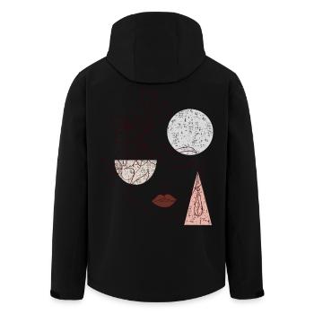 Amour et joie - Veste softshell homme en polyester recyclé Stanley/Stella - noir - Dos - AI Model Male 185 light (185cm)