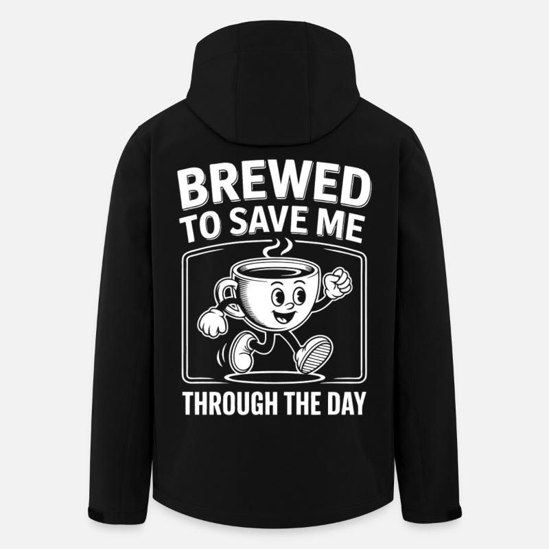 Coffee saves the day - Men’s Recycled Softshell Jacket by Stanley/Stella - black