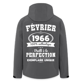 60th Anniversary - February 1966 Perfection - Men’s Recycled Softshell Jacket by Stanley/Stella - black - Back - AI Model Male 185 light (185cm)
