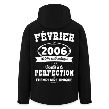 20th Anniversary - February 2006 Perfection - Men’s Recycled Softshell Jacket by Stanley/Stella - black - Back - AI Model Male 185 light (185cm)