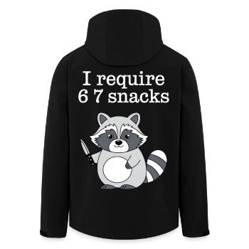 6-7 Refroidisseur de mèmes Internet 6 7 Raton laveur - Veste softshell homme en polyester recyclé Stanley/Stella - noir - Dos - AI Model Male 185 light (185cm)