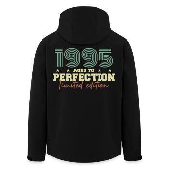 1995 - Recycelte Männer Softshell-Jacke von Stanley/Stella - Schwarz - Hinten - AI Model Male 185 light (185cm)