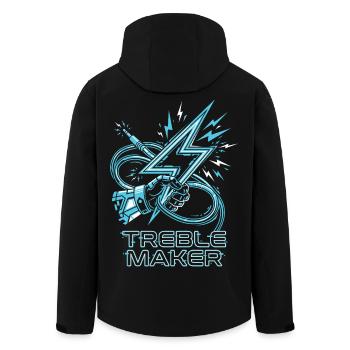 Treble Maker Digital Audio Wortspiel Musiker - Recycelte Männer Softshell-Jacke von Stanley/Stella - Schwarz - Hinten - AI Model Male 185 light (185cm)