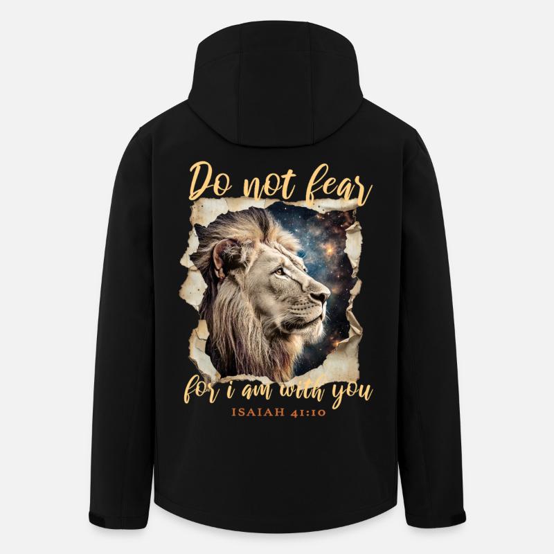 Löwe Bibelvers - Recycelte Männer Softshell-Jacke von Stanley/Stella - Schwarz