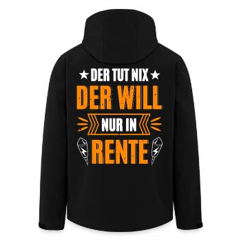 Pyro à la retraite - Veste softshell homme en polyester recyclé Stanley/Stella - noir - Dos - AI Model Male 185 light (185cm)