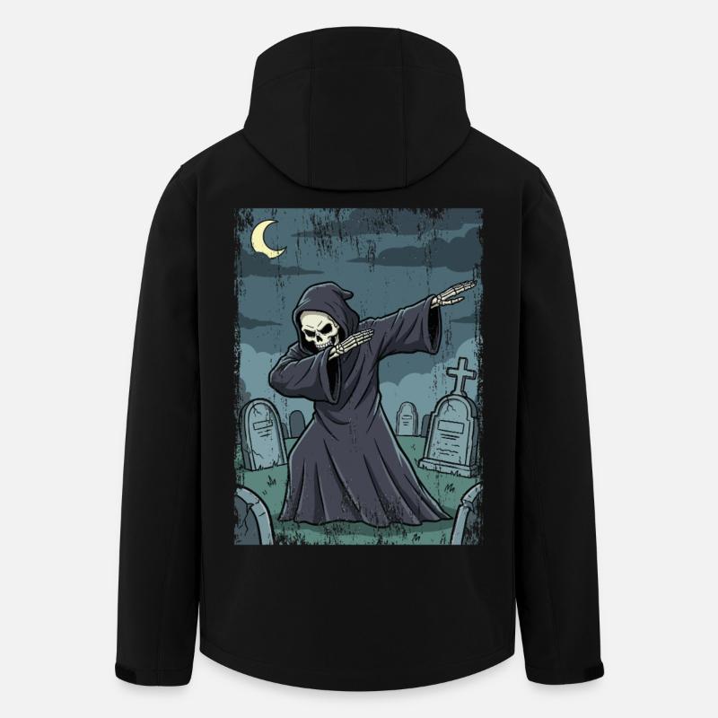 Grim Reaper in the nocturnal graveyard - Men’s Recycled Softshell Jacket by Stanley/Stella - black