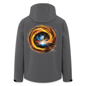 Soudeur Soudeur Peinture Peinture Imprimé - Veste softshell homme en polyester recyclé Stanley/Stella - noir - Dos - AI Model Male 185 light (185cm)