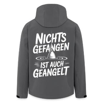 Angeln Humor Shirt - Recycelte Männer Softshell-Jacke von Stanley/Stella - Anthrazit - Hinten - AI Model Male 185 light (185cm)