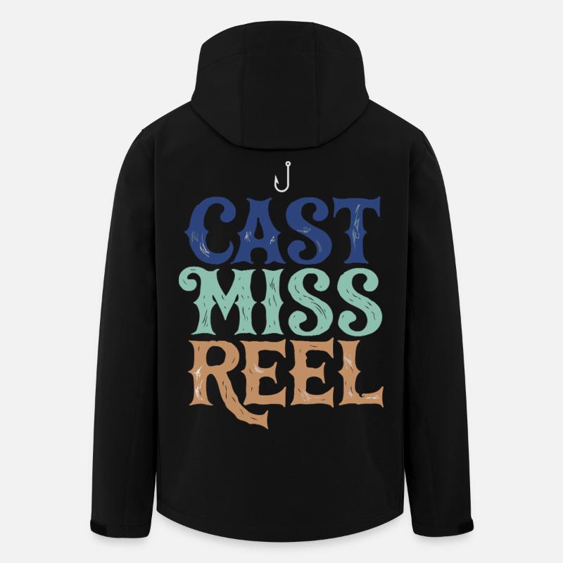 Cast Miss Reel Retro Peach - Men’s Recycled Softshell Jacket by Stanley/Stella - black