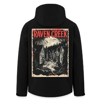 Welcome to Raven Creek – Horror Town - Men’s Recycled Softshell Jacket by Stanley/Stella - black - Back - AI Model Male 185 light (185cm)