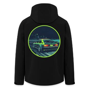 Cyberpunk JDM Neon Green Tuning Car - Recycelte Männer Softshell-Jacke von Stanley/Stella - Schwarz - Hinten - AI Model Male 185 light (185cm)