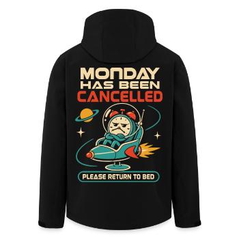 Monday was cancelled – Back to bed - Men’s Recycled Softshell Jacket by Stanley/Stella - black - Back - AI Model Male 185 light (185cm)