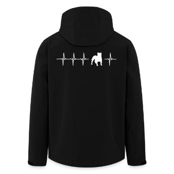 Staffordshire Bull Terrier - Recycelte Männer Softshell-Jacke von Stanley/Stella - Schwarz - Hinten - AI Model Male 185 light (185cm)