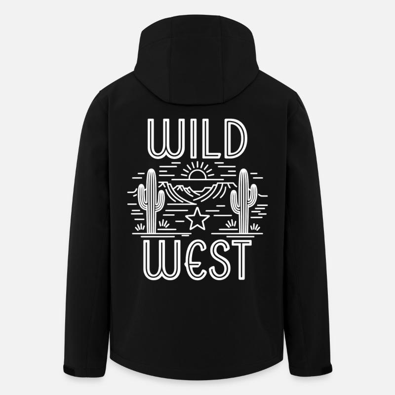 Wilder Westen - Recycelte Männer Softshell-Jacke von Stanley/Stella - Schwarz