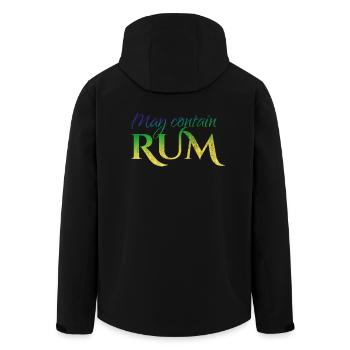 Rum / May Contain Rum / Alkohol / Party - Recycelte Männer Softshell-Jacke von Stanley/Stella - Schwarz - Hinten - AI Model Male 185 light (185cm)