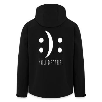 You Decide Vous décidez Bonne humeur - Veste softshell homme en polyester recyclé Stanley/Stella - noir - Dos - AI Model Male 185 light (185cm)