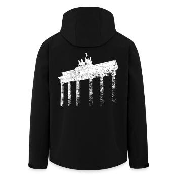 Berlin Porte de Brandebourg Vintage Skyline Berliner - Veste softshell homme en polyester recyclé Stanley/Stella - noir - Dos - AI Model Male 185 light (185cm)