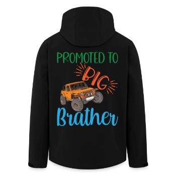 big brother, Befördert zum großen Bruder Geschenk - Recycelte Männer Softshell-Jacke von Stanley/Stella - Schwarz - Hinten - AI Model Male 185 light (185cm)