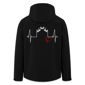 Mailand Skyline Italien Herzschlag Fan Love Milano - Recycelte Männer Softshell-Jacke von Stanley/Stella - Schwarz - Hinten - AI Model Male 185 light (185cm)