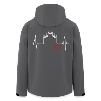 Mailand Skyline Italien Herzschlag Fan Love Milano - Recycelte Männer Softshell-Jacke von Stanley/Stella - Anthrazit - Hinten - AI Model Male 185 light (185cm)