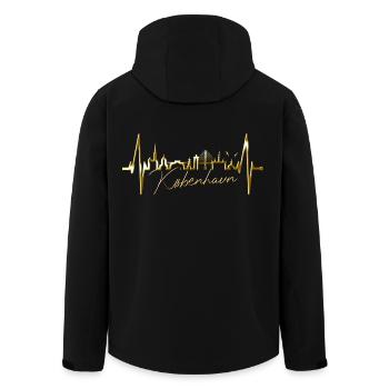 Copenhague Skyline Heartbeat Danemark Amour Hygge - Veste softshell homme en polyester recyclé Stanley/Stella - noir - Dos - AI Model Male 185 light (185cm)