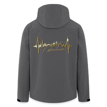 Copenhague Skyline Heartbeat Danemark Amour Hygge - Veste softshell homme en polyester recyclé Stanley/Stella - charbon - Dos - AI Model Male 185 light (185cm)