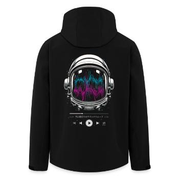 Astronaut Soundtrack space - Men’s Recycled Softshell Jacket by Stanley/Stella - black - Back - AI Model Male 185 light (185cm)