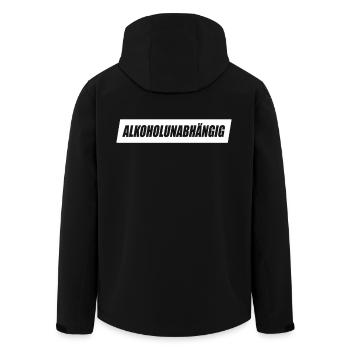 Alkoholunabhängig Sober Straight Edge Alkoholfrei - Recycelte Männer Softshell-Jacke von Stanley/Stella - Schwarz - Hinten - AI Model Male 185 light (185cm)