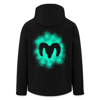 Dickhornschaf - Recycelte Männer Softshell-Jacke von Stanley/Stella - Schwarz - Hinten - AI Model Male 185 light (185cm)