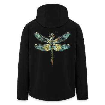 Libelle Dragonfly Bunte Flügel Süße Libellen - Recycelte Männer Softshell-Jacke von Stanley/Stella - Schwarz - Hinten - AI Model Male 185 light (185cm)