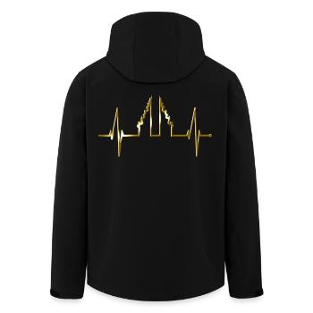 Bali Herzschlag Himmelstor Indonesien Liebe Bali - Recycelte Männer Softshell-Jacke von Stanley/Stella - Schwarz - Hinten - AI Model Male 185 light (185cm)