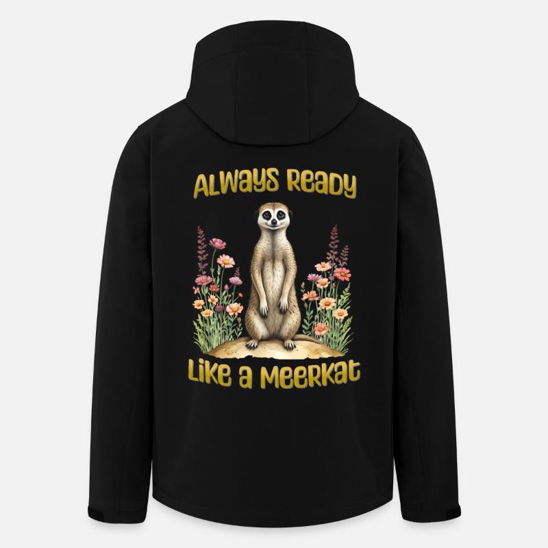 Always ready like a meerkat - Men’s Recycled Softshell Jacket by Stanley/Stella - black