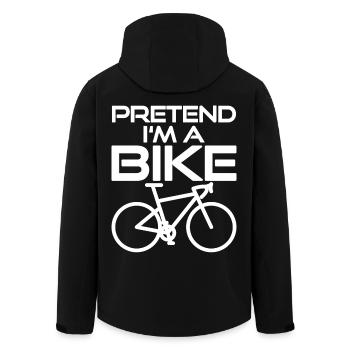 Pretend I'm a Bike - Funny Bike Costume - Men’s Recycled Softshell Jacket by Stanley/Stella - black - Back - AI Model Male 185 light (185cm)