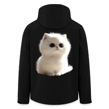 Persian Cat Persian Cat Persian Cat Cute Cats - Men’s Recycled Softshell Jacket by Stanley/Stella - black - Back - AI Model Male 185 light (185cm)