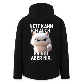 Sympa je peux aussi apporter mais pas de chats de bureau - Veste softshell homme en polyester recyclé Stanley/Stella - noir - Dos - AI Model Male 185 light (185cm)