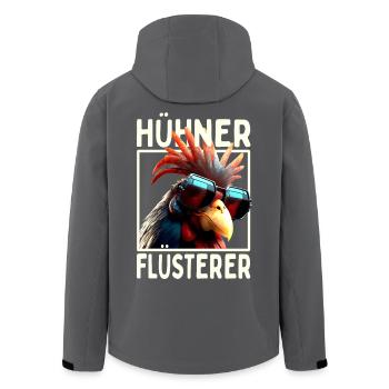 Chickens Whisperer Rooster Chicken Daddy Farmer Chicken - Men’s Recycled Softshell Jacket by Stanley/Stella - anthracite - Back - AI Model Male 185 light (185cm)