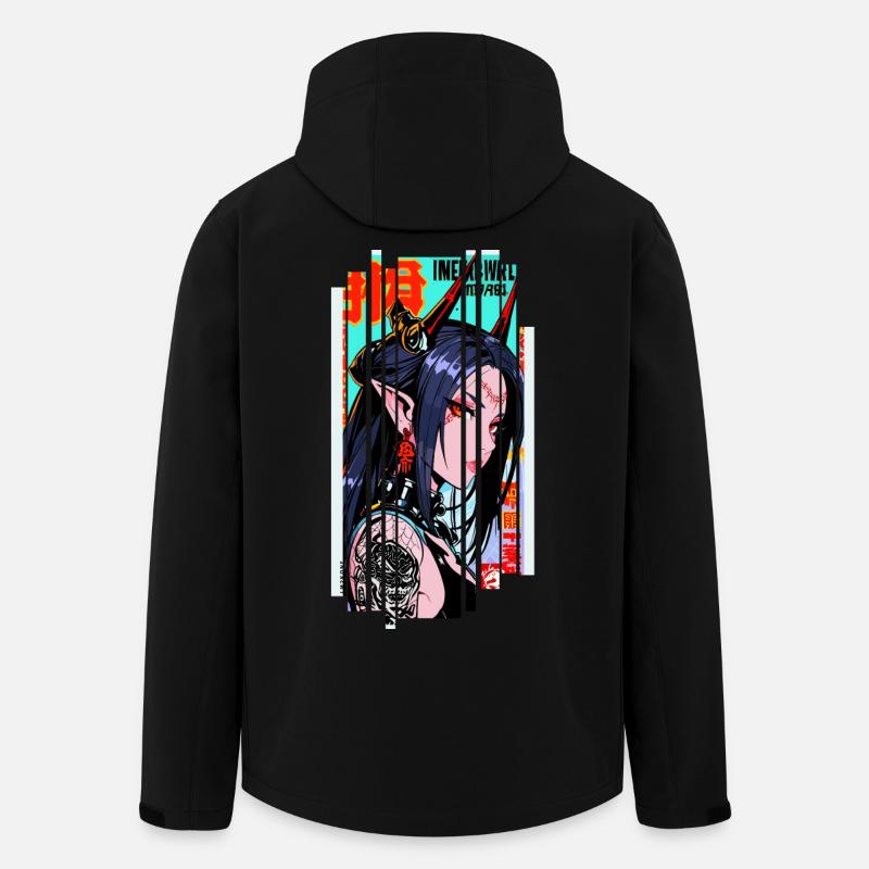 Cyborg Oni Kanji - Recycelte Männer Softshell-Jacke von Stanley/Stella - Schwarz