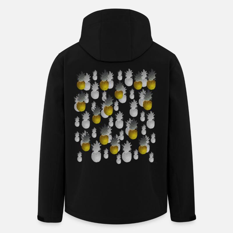 pineapple - Men’s Recycled Softshell Jacket by Stanley/Stella - black