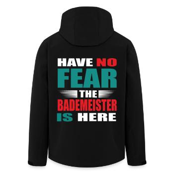 Have no Fear the Bademeister is here Outfit - Recycelte Männer Softshell-Jacke von Stanley/Stella - Schwarz - Hinten - AI Model Male 185 light (185cm)