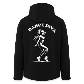 Dance Diva, Tänzerin Design für die Frau - Recycelte Männer Softshell-Jacke von Stanley/Stella - Schwarz - Hinten - AI Model Male 185 light (185cm)