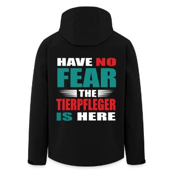 Have no Fear the Tierpfleger is here Outfit - Recycelte Männer Softshell-Jacke von Stanley/Stella - Schwarz - Hinten - AI Model Male 185 light (185cm)