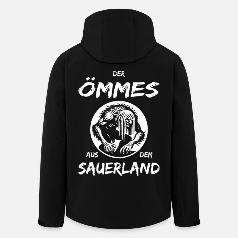 Der Ömmes aus dem Sauerland – Fabelwesen Design - Recycelte Männer Softshell-Jacke von Stanley/Stella - Schwarz