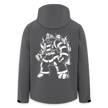 Pompier monstre - Veste softshell homme en polyester recyclé Stanley/Stella - charbon - Dos - AI Model Male 185 light (185cm)