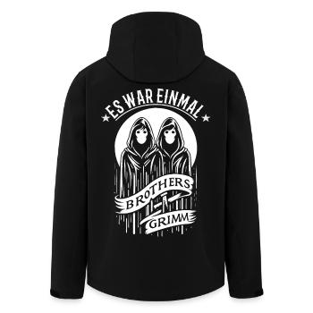 Brüder Grimm - Es war einmal - Recycelte Männer Softshell-Jacke von Stanley/Stella - Schwarz - Hinten - AI Model Male 185 light (185cm)