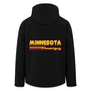 cooles Minnesota USA Bundesstaaten Design - Recycelte Männer Softshell-Jacke von Stanley/Stella - Schwarz - Hinten - AI Model Male 185 light (185cm)
