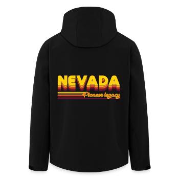 cooles Nevada USA Bundesstaaten Design - Recycelte Männer Softshell-Jacke von Stanley/Stella - Schwarz - Hinten - AI Model Male 185 light (185cm)