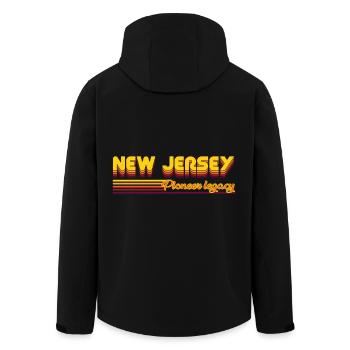 cooles New Jersey USA Bundesstaaten Design - Recycelte Männer Softshell-Jacke von Stanley/Stella - Schwarz - Hinten - AI Model Male 185 light (185cm)
